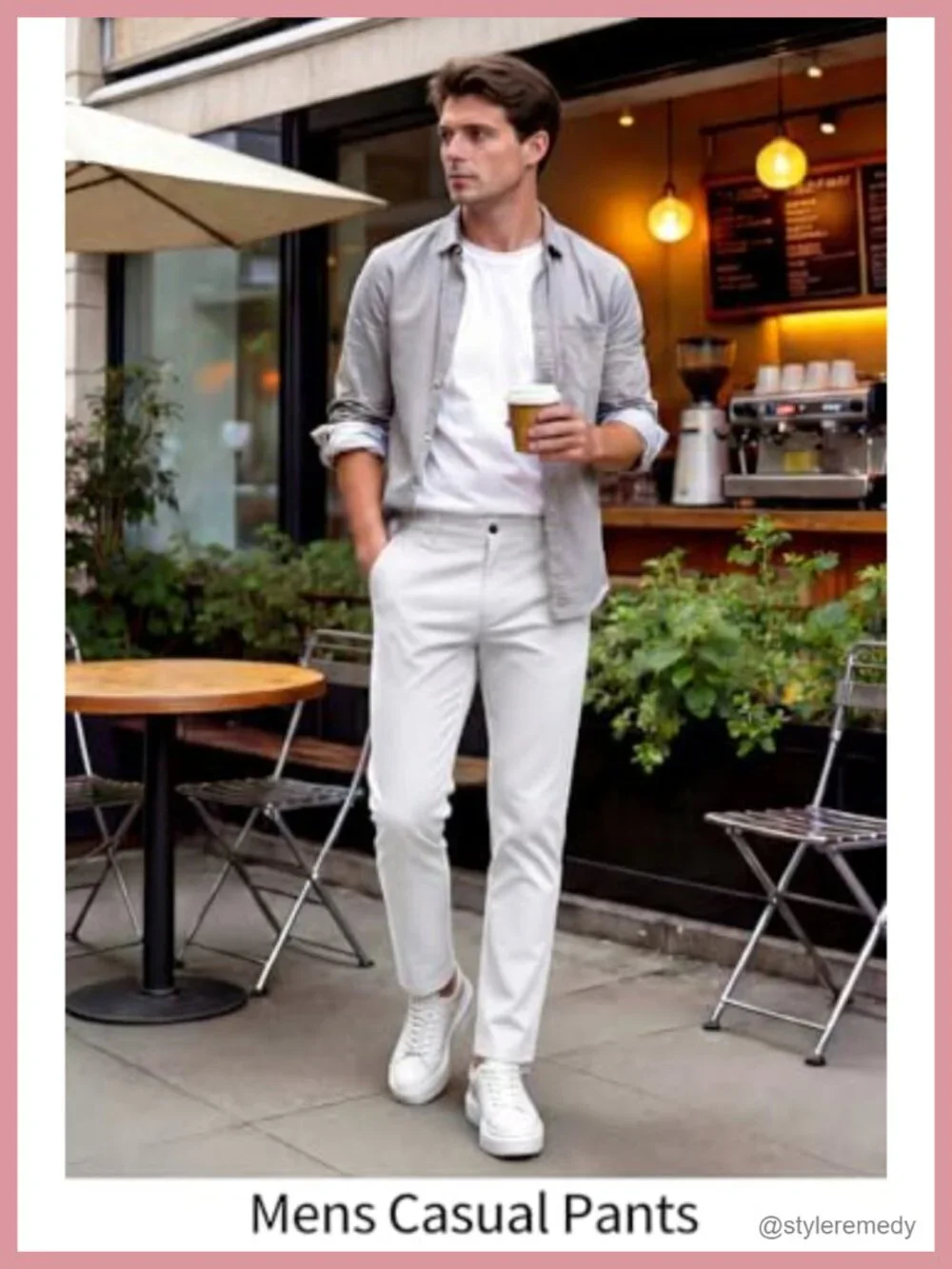 Men's Slim Fit Stretch Chino Pants - Lightweight Twill Business Casual Khakis